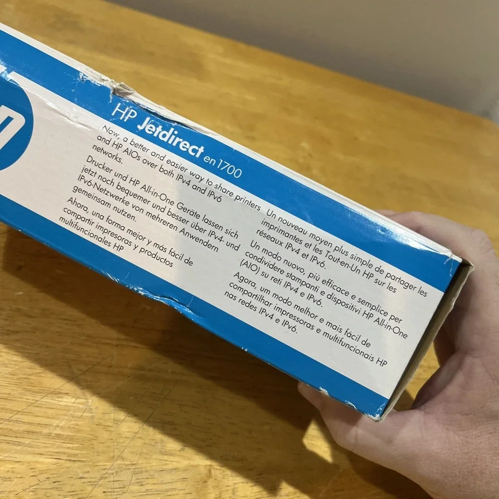 HP JetDirect en1700 External‎ Printer Server IPV4/IPv6 Daisy Chain Printers